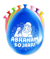 50 Jaar Abraham Ballonnen 8st